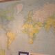 Old school map of the world 1977 wall decoration
