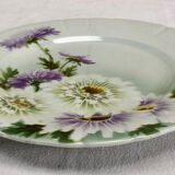 4 anciennes assiettes fleurs Luneville