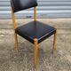 Scandinavian chair in teak and skai 1960