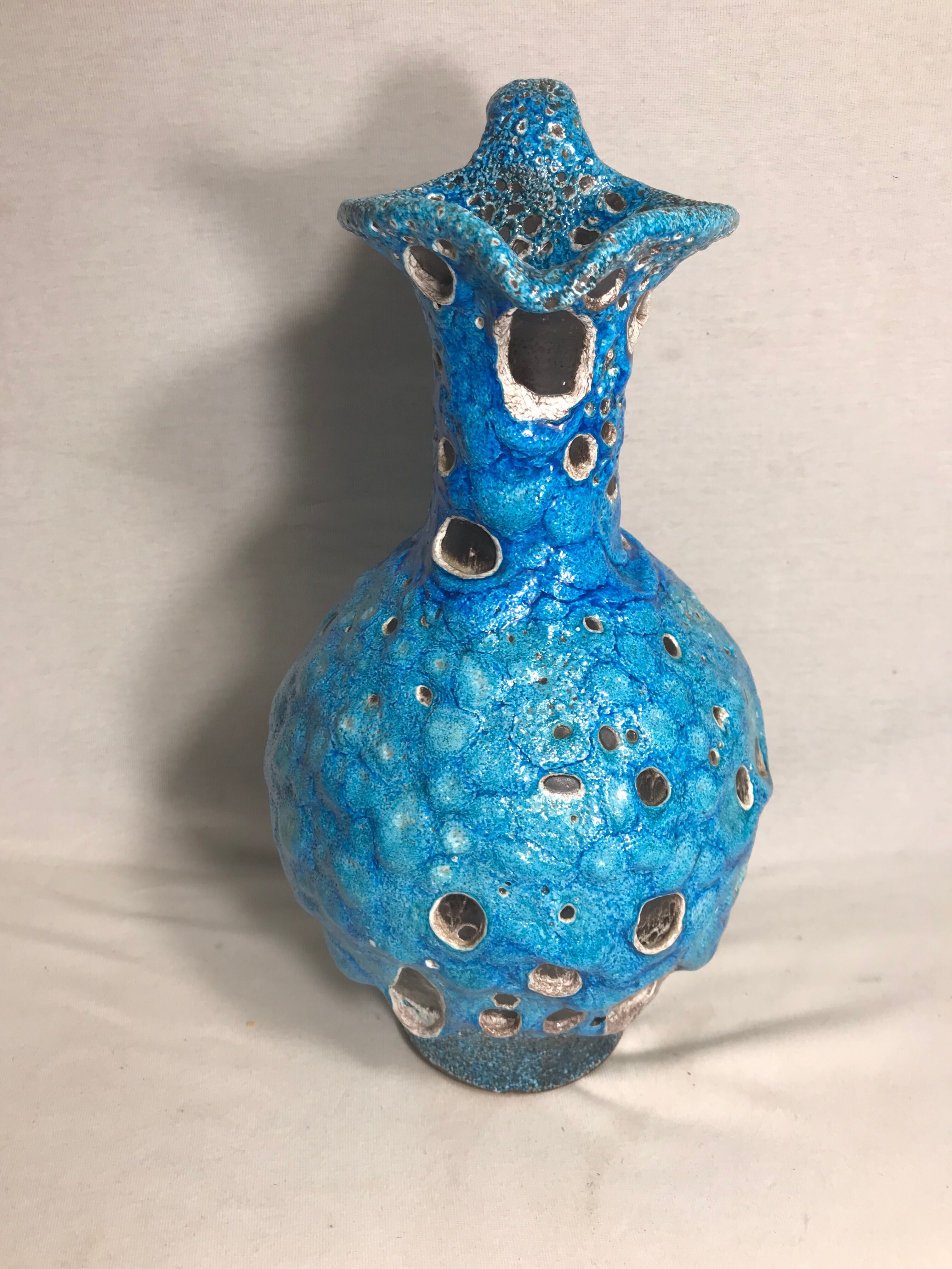 Former pitcher in blue ceramic
