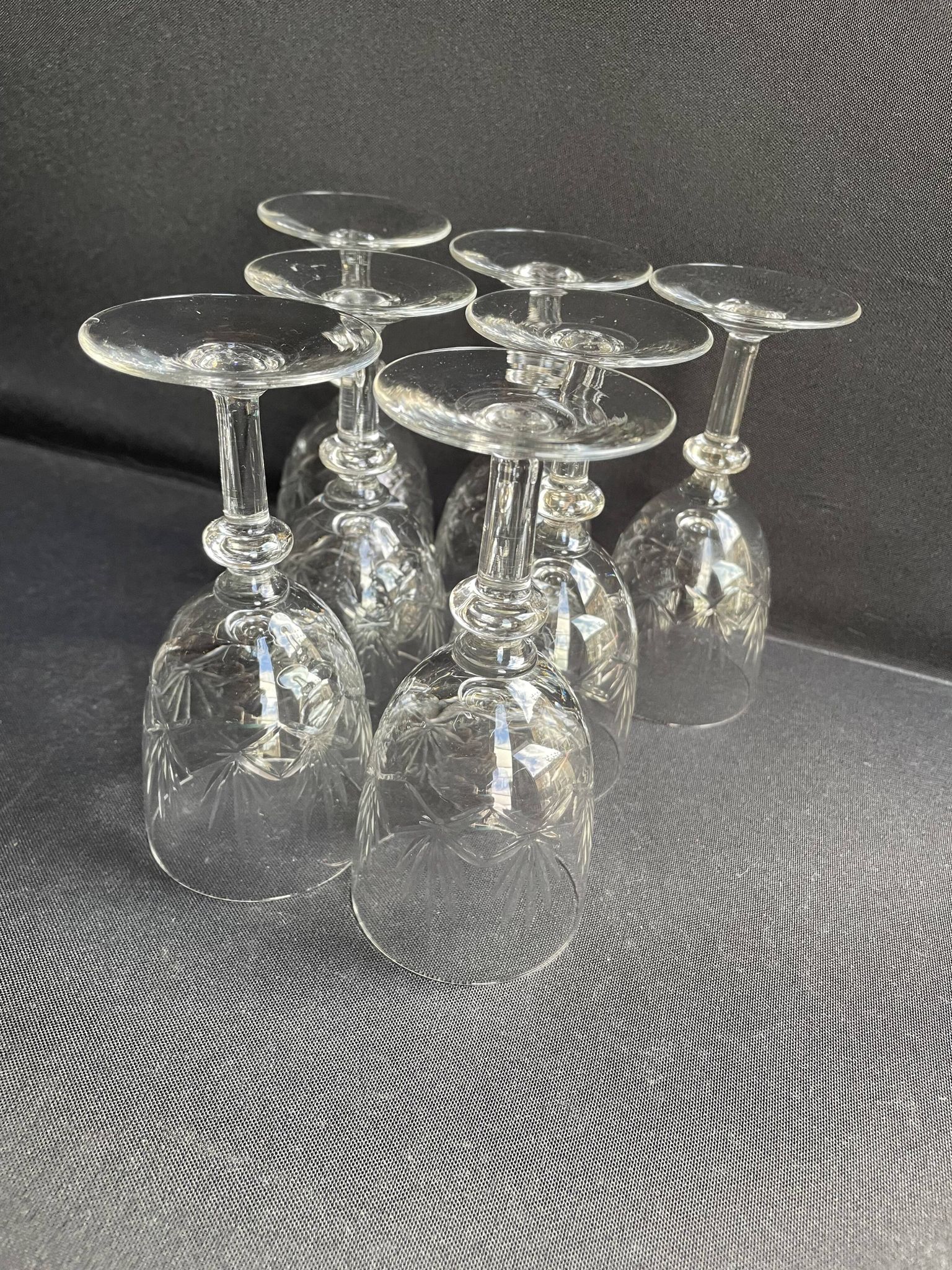 7 verres à porto – Cristal soufflé et taillé