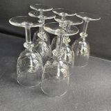 7 port glasses – Blown and cut crystal