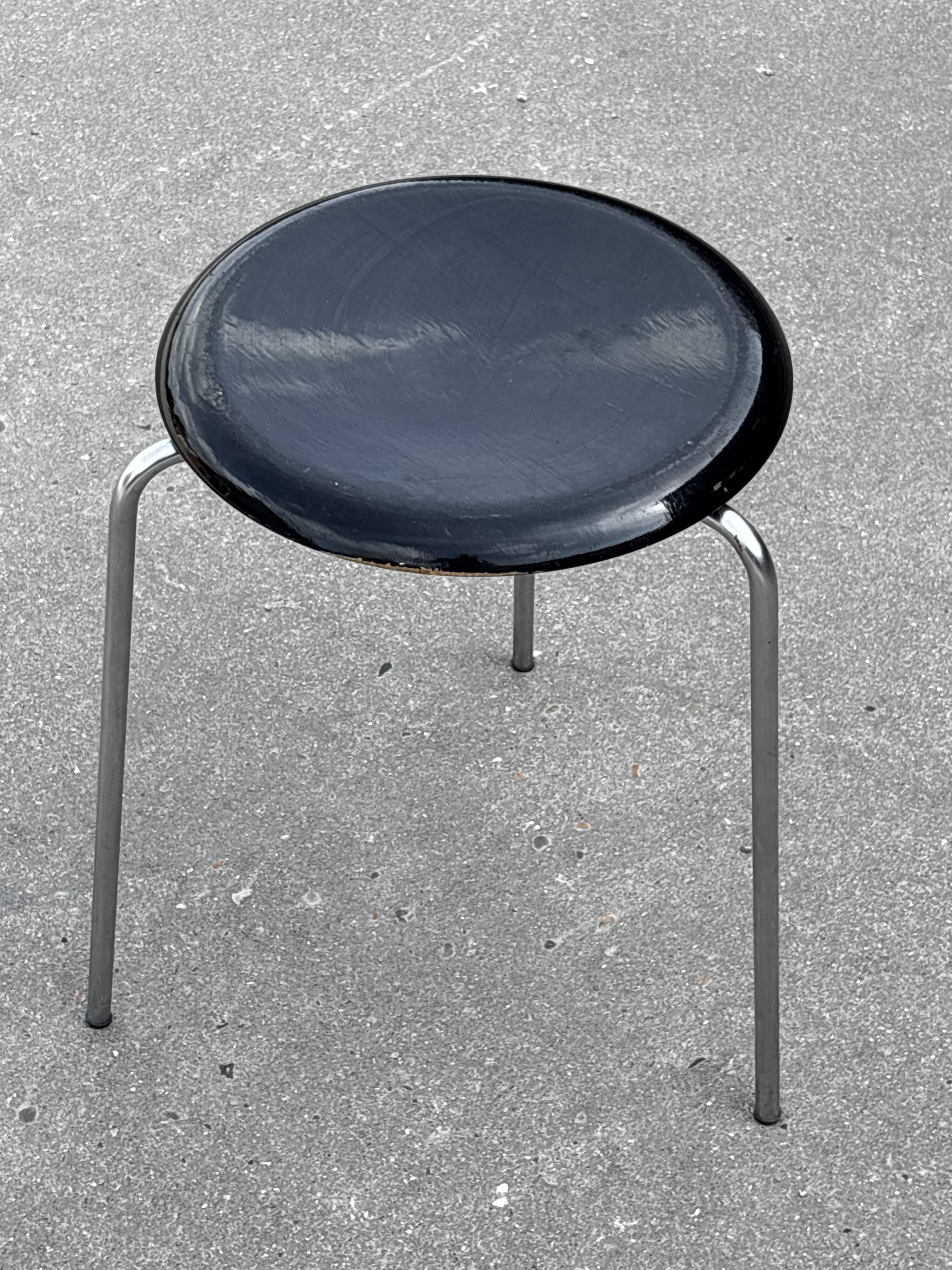 Vintage Fritz Hansen Dot Stool Arne Jacobsen Danish Design
