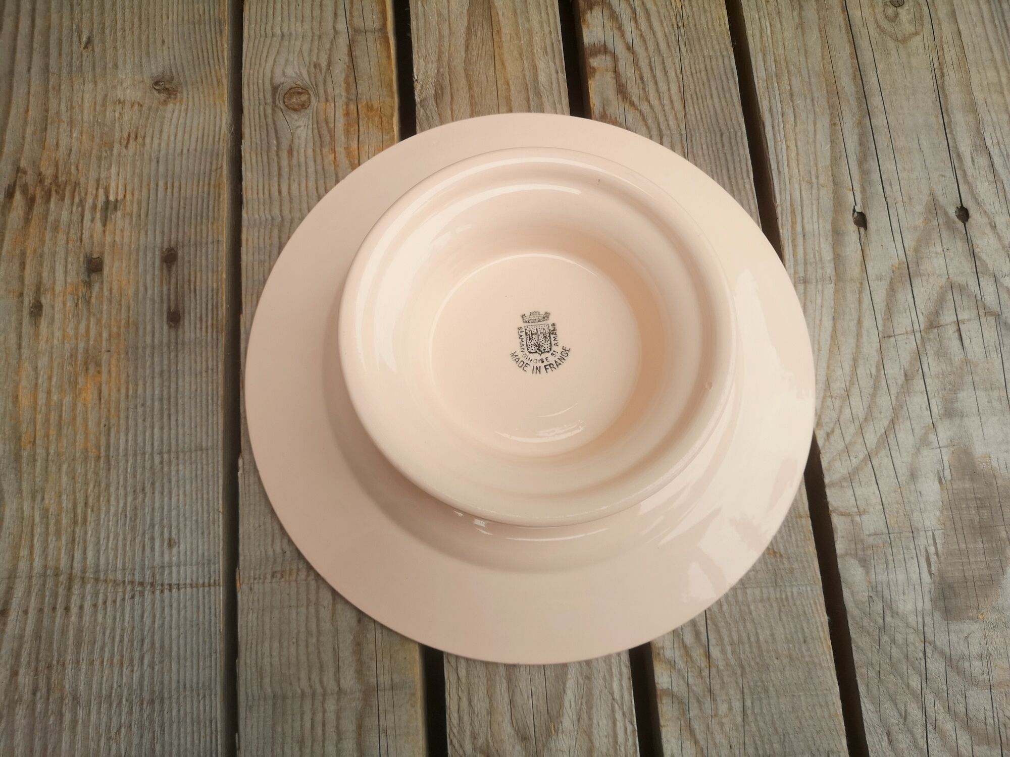 Compotier in Pink Ceramic Saint Amand