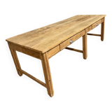 Antique solid oak craft table with drawers