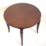 Art Deco pedestal table, mahogany veneer, diameter 60.4 cm