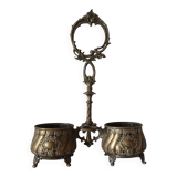 Ancien saleron en métal argenté