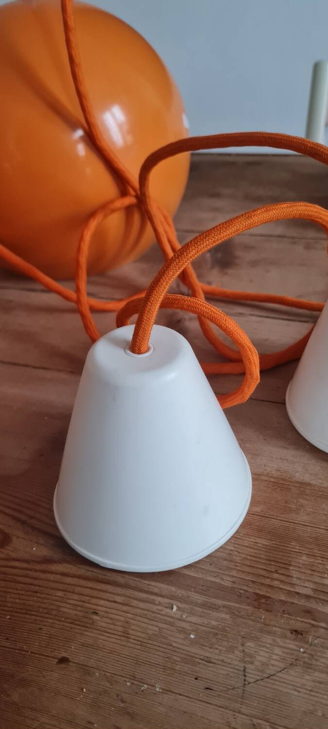 Pair of topan pendant lights VP6 by Verner Panton