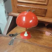 Metal space age mushroom lamp
