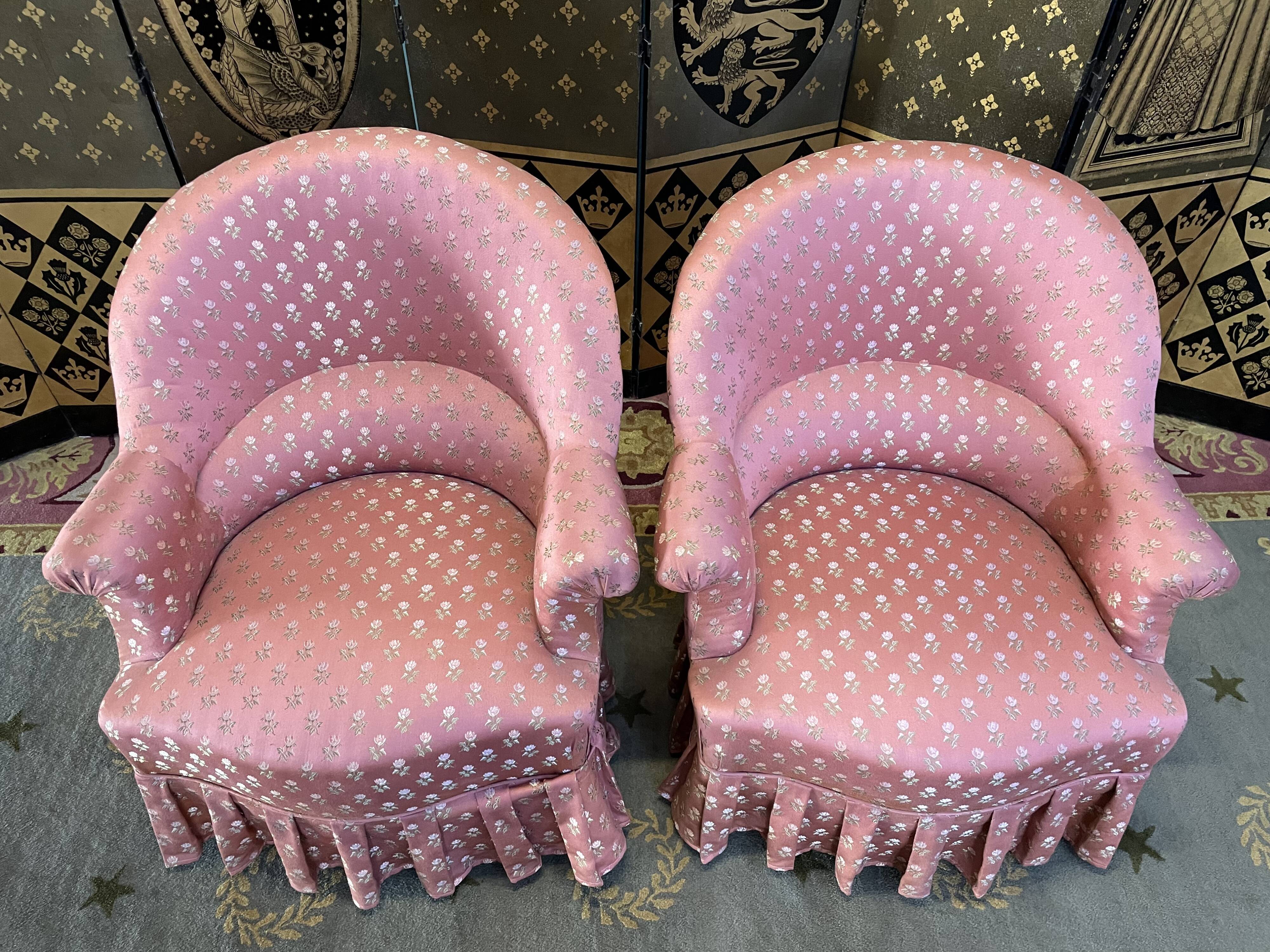Pair of toad armchairs style Napoleon III