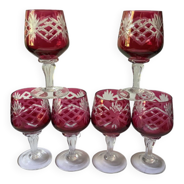 6 crystal shot glasses
