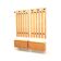 Large vintage coat rack with integrated sideboard, dating from the 1970s