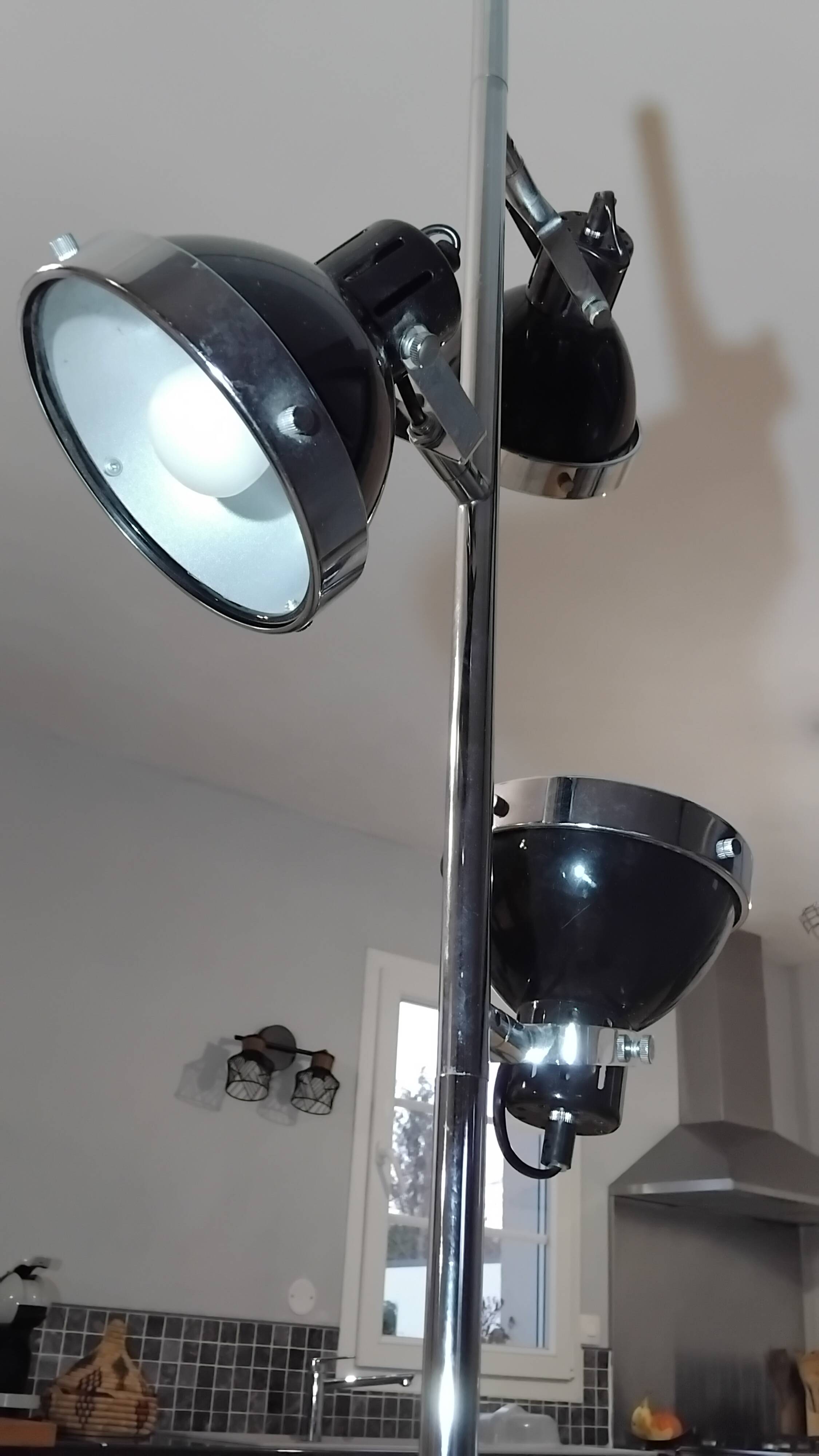 Lampadaire vintage réglables 3 spot orientable