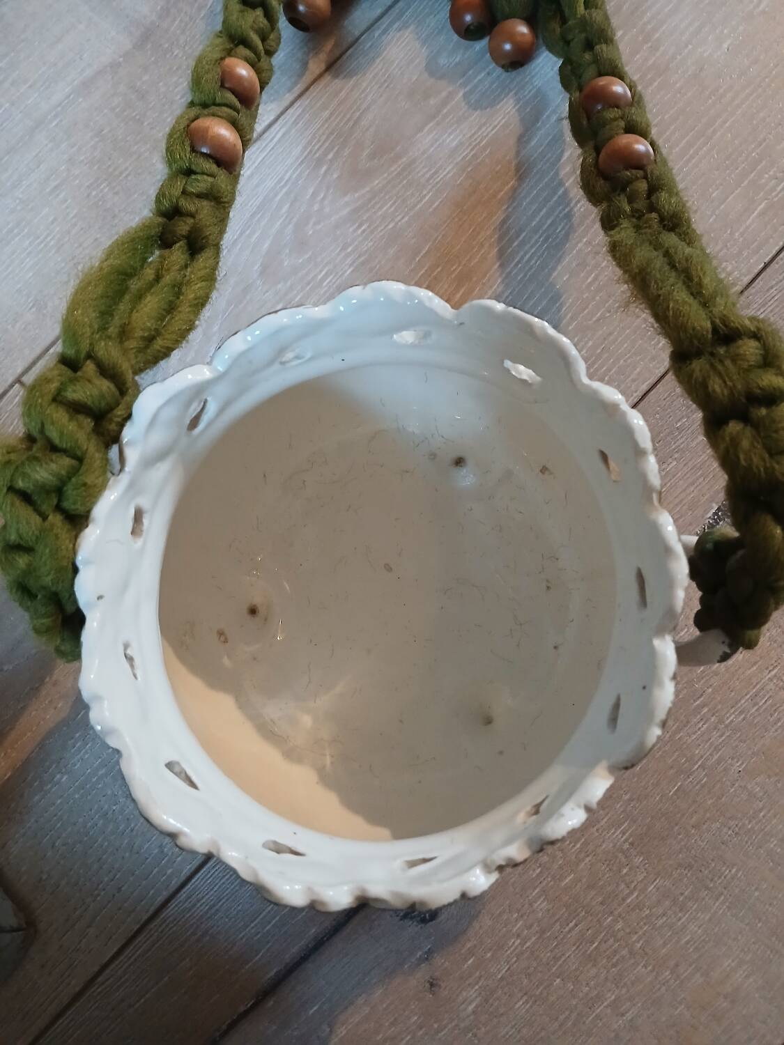 Vintage hanging plant holder
