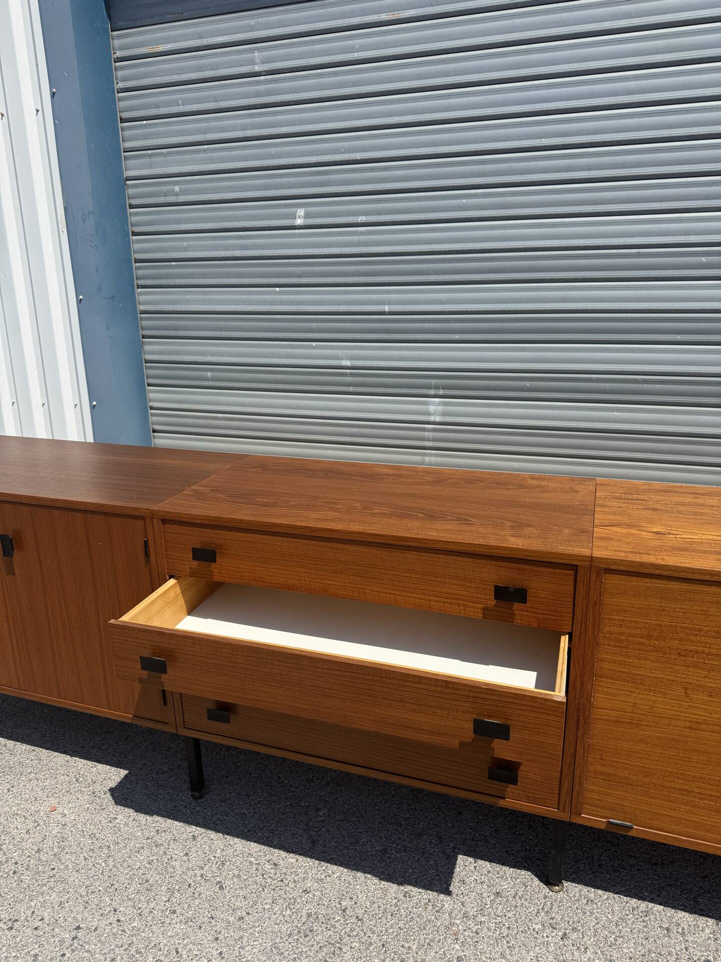 Teak enfilade by Antoine Philippon and Jacqueline Lecoq