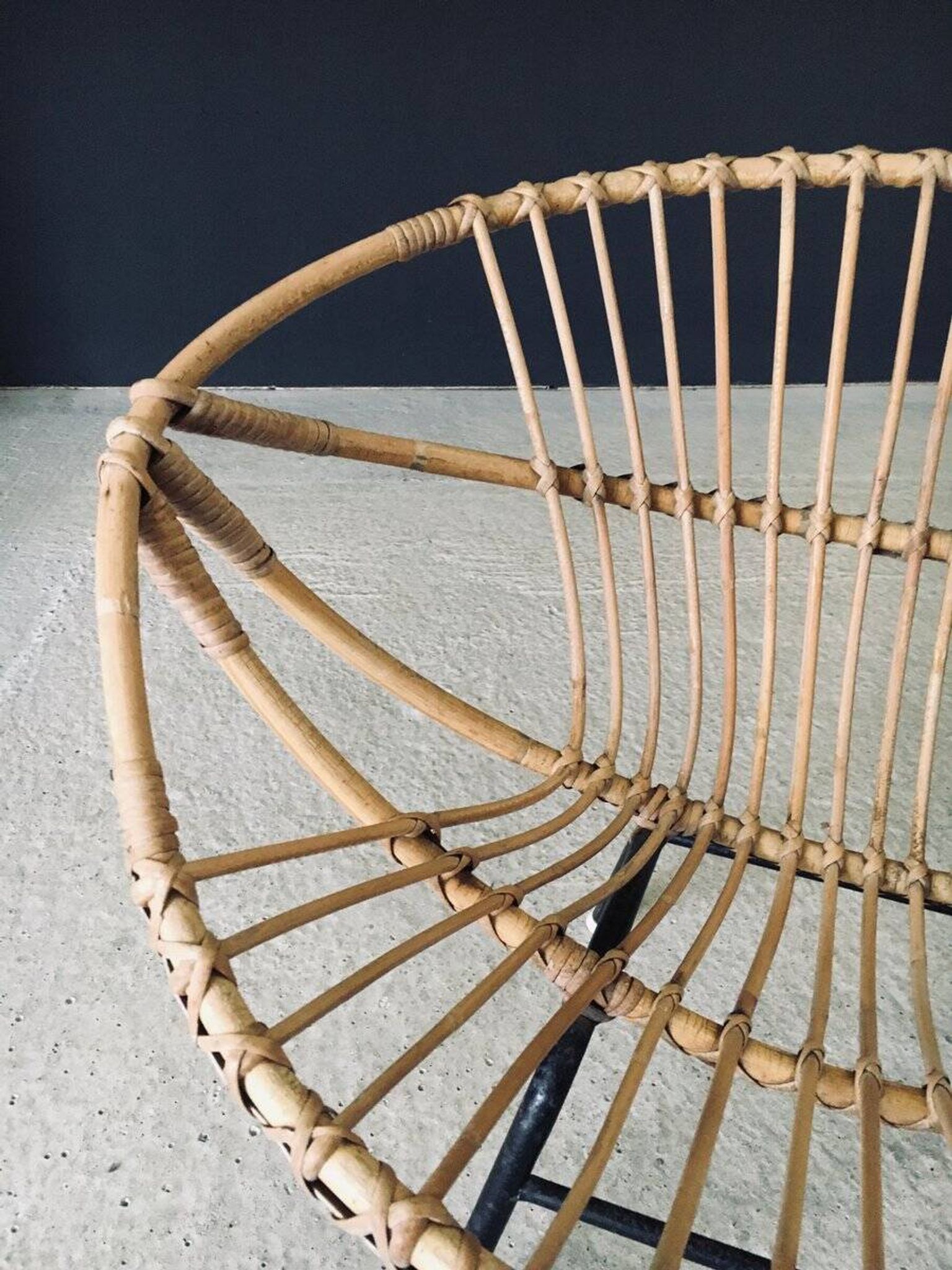 Mid-Century Modern Bamboo Lounge Chair, France, 1950s