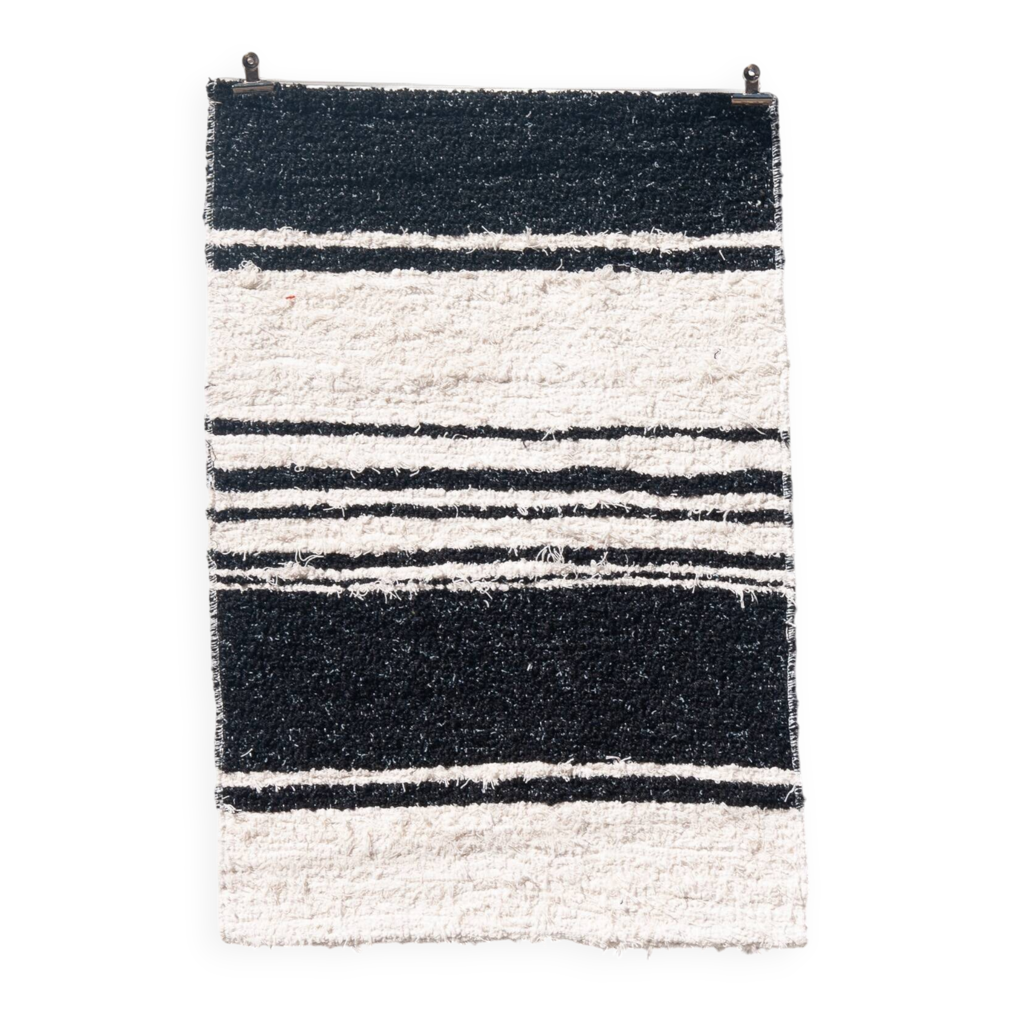 Handwoven recycled cotton rug - 40 x 60 cm