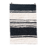 Tapis artisanal tissé main en coton recyclé - 40 x 60 cm