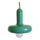 Green metal pendant light