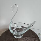 Swan-shaped crystal bowl