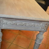 Console style louis XVI in patinated wood