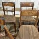 Série de 4 chaises + 2 fauteuils anglais en acajou fin XIXème