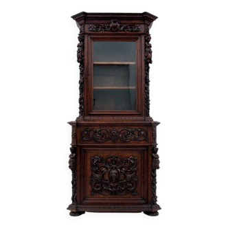 Carved cupboard, France, circa 1880.