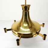 Scandinavian pendant lamp in gilded brass Carl Fagerhult Sweden 1970