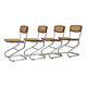 Set of four chairs, Bauhaus design, 1960s, production: Italy