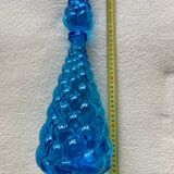 Blue glass bottle from Empoli, Italy