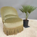 Driver toad velvet iridescent green chamarrée of fringes