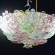 Plafonnier à fleurs en verre de Murano Barovier & Toso, années 1960
