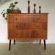 Commode vintage pied compas noir