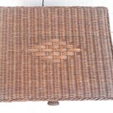Wicker and rattan bedside table