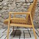 Fauteuil chauffeuse vintage 1970 bouclette