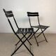 Pair of Celestina chairs by Marco Zanuso for Zanotta in black leather.