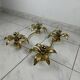 Vintage set of two messing flower wall lamps
