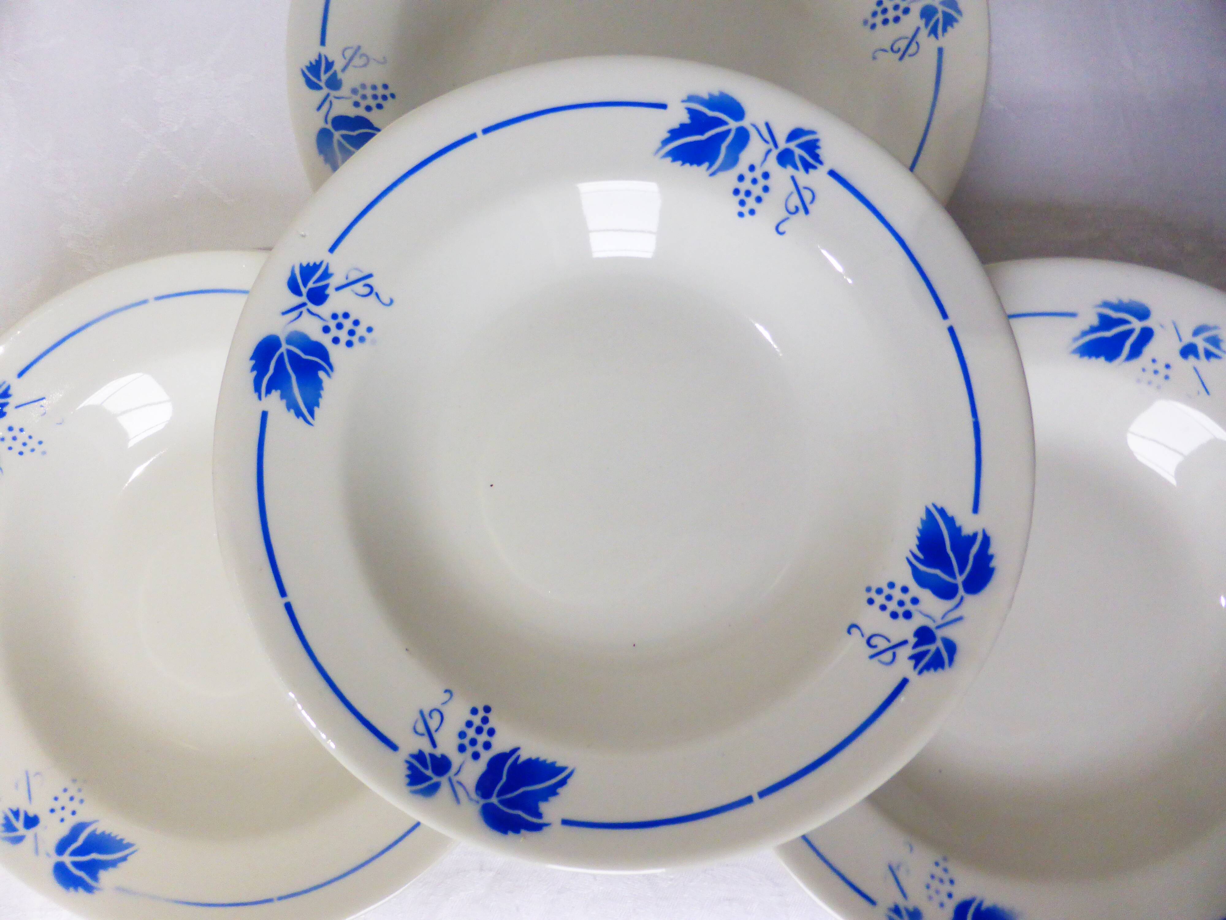 4 deep plates Roselys model Vigne 211248