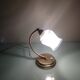 Brass bedside lamp and glass silkscreen vintage 50-60 years