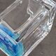Crystal and glass paste ashtray Daum design from the 80s