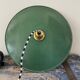 Vintage suspension in green enamelled sheet metal