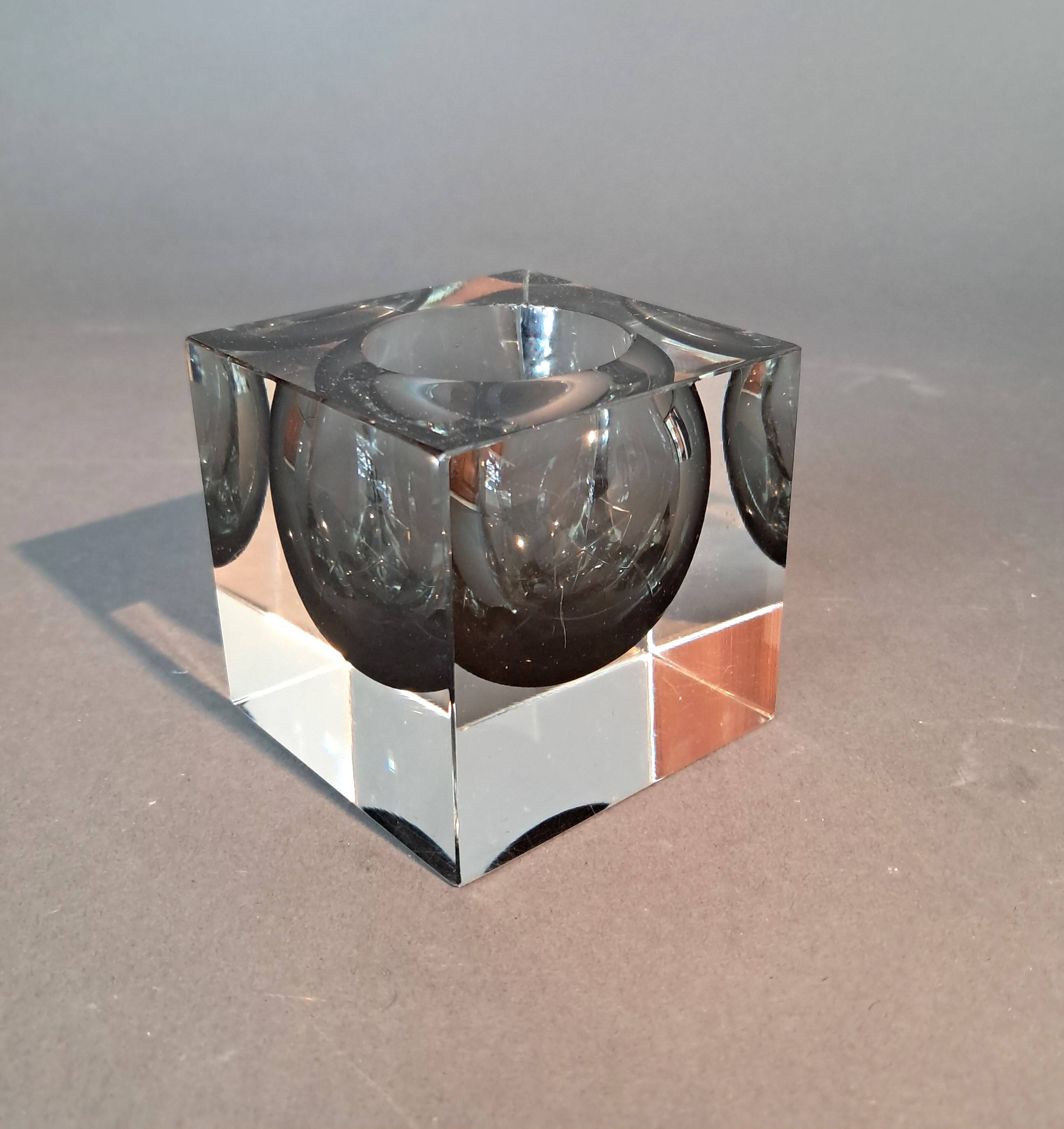 Cendrier moderniste en verre de murano Flavio Poli pour Seguso 1960.