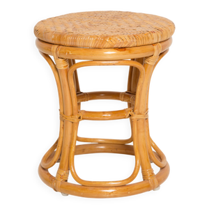 Table d'appoint en rotin - 1970