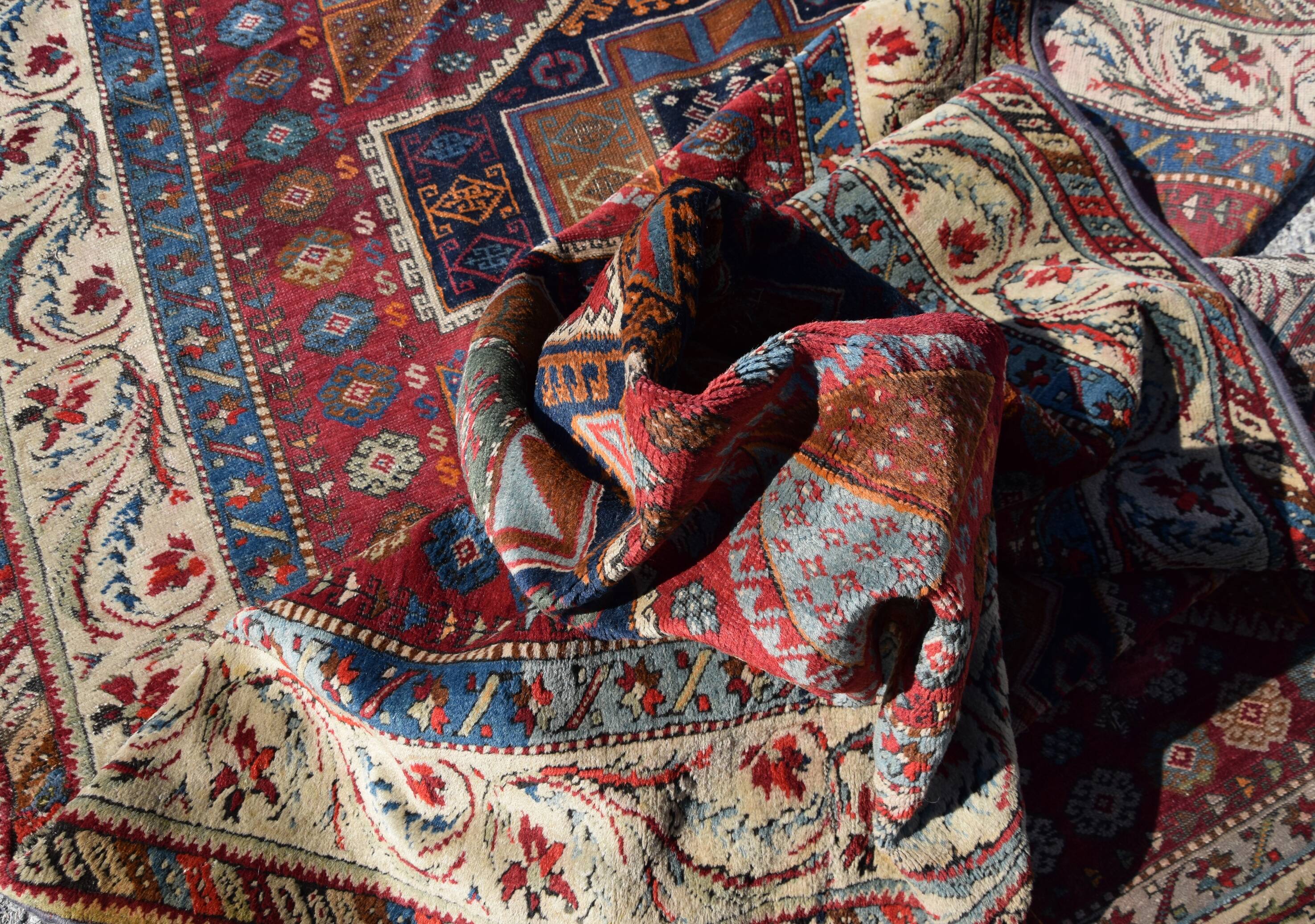 Very Old Turkish Rug, Kurdish Tribe: 1.58 X 3.35 Meters