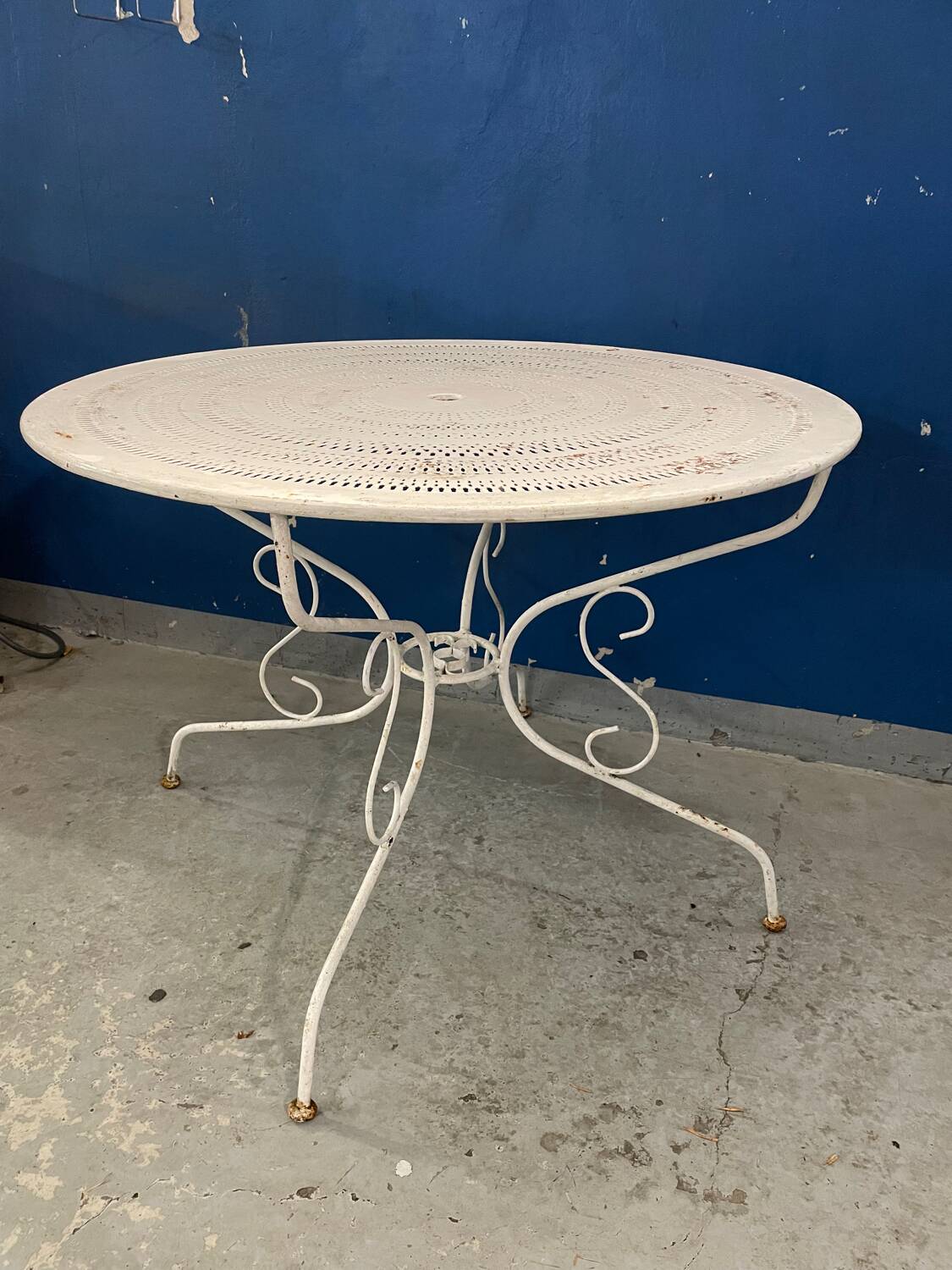 Vintage wrought iron garden table