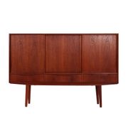 Buffet haut en teck, design danois, années 1960, designer : EW Bach