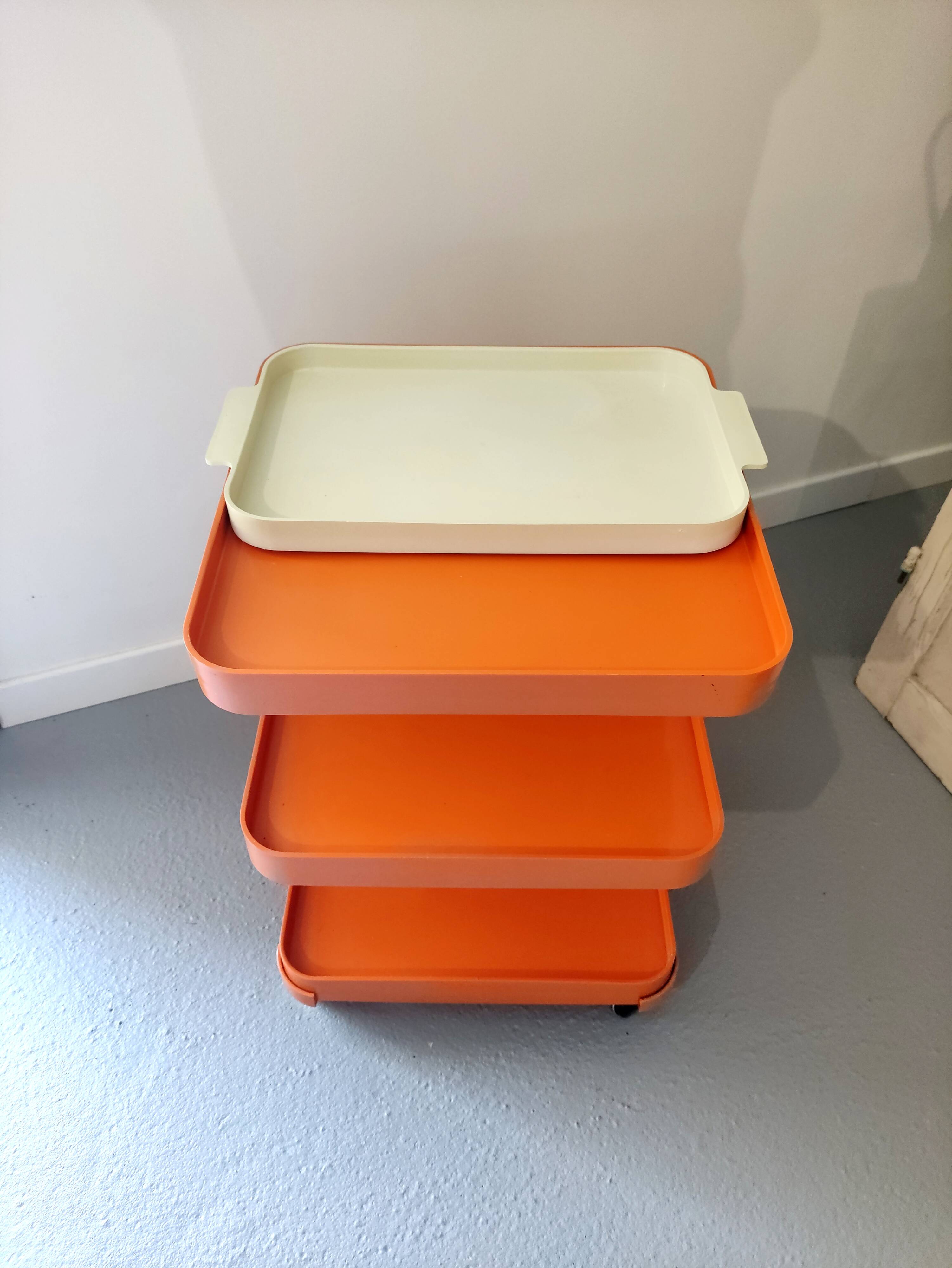 Vintage seventies serving trolley