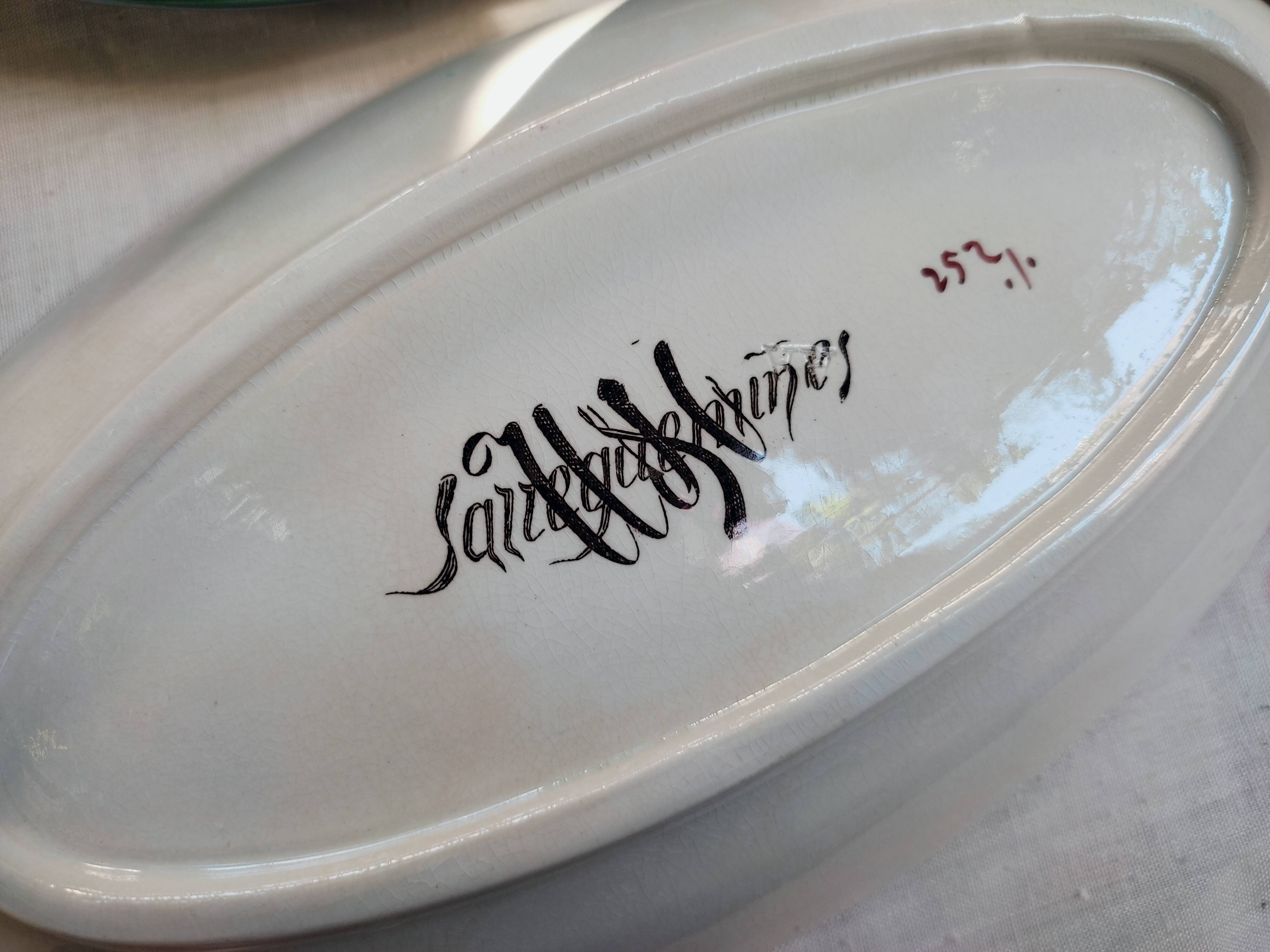 2 earthenware raviers by Sarreguemines