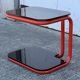 tubular and glass side table from the 1980s