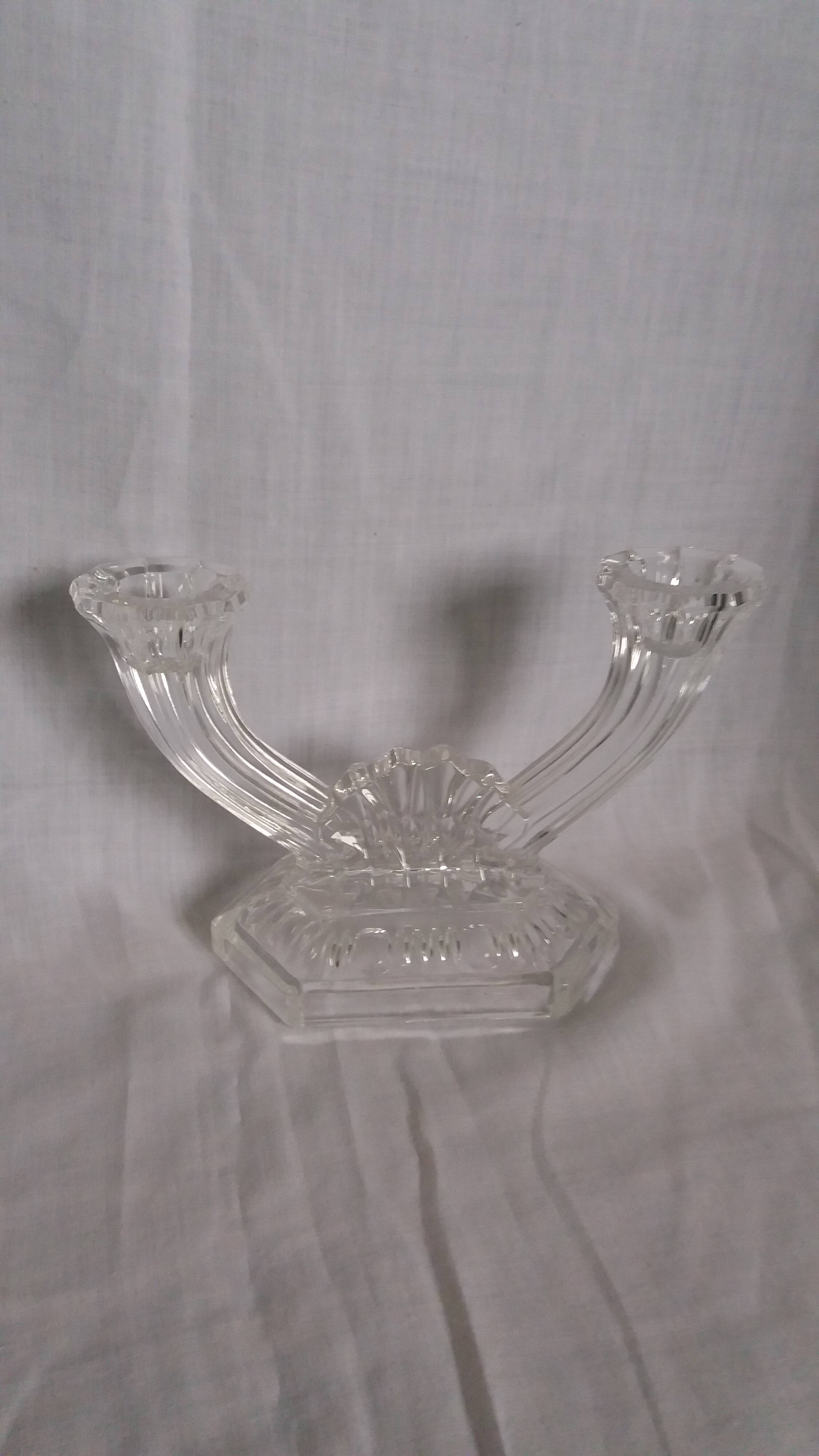 Art Deco chandelier/candlestick, Buder crystal, 1930